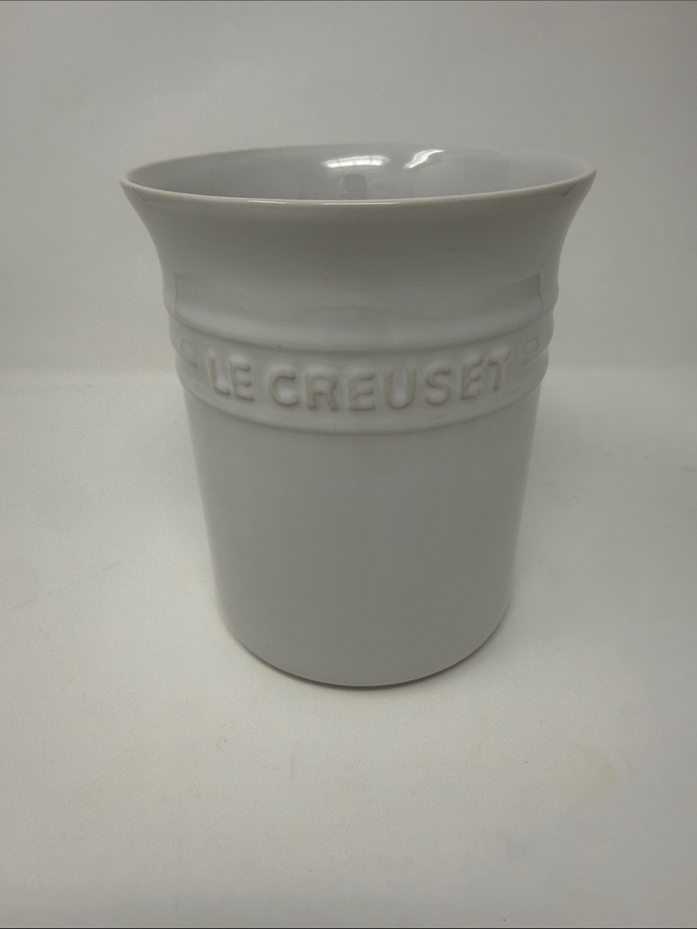 Le Creuset White Ceramic Utensil Holder